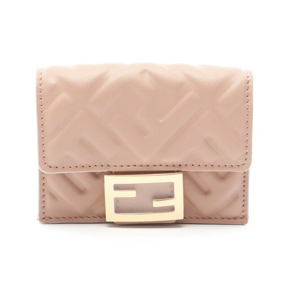 Fendi Wallet Tri Leather Pink - Picture 1 of 5
